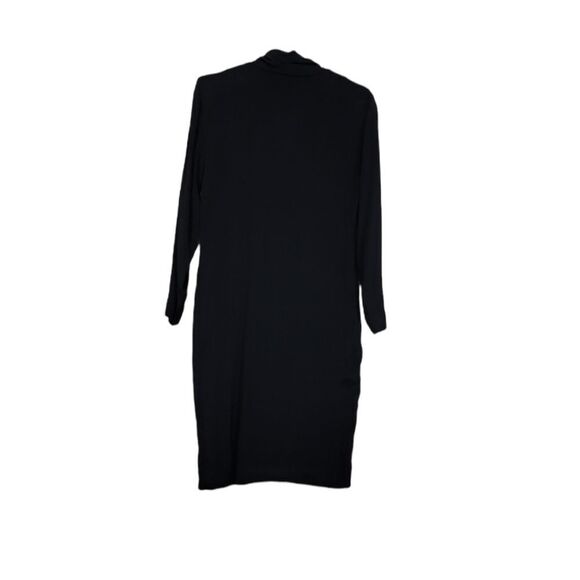 2110 by Jules Black Long Sleeved T Shirt Dress Metal Shell Buttons - Picture 4 of 14